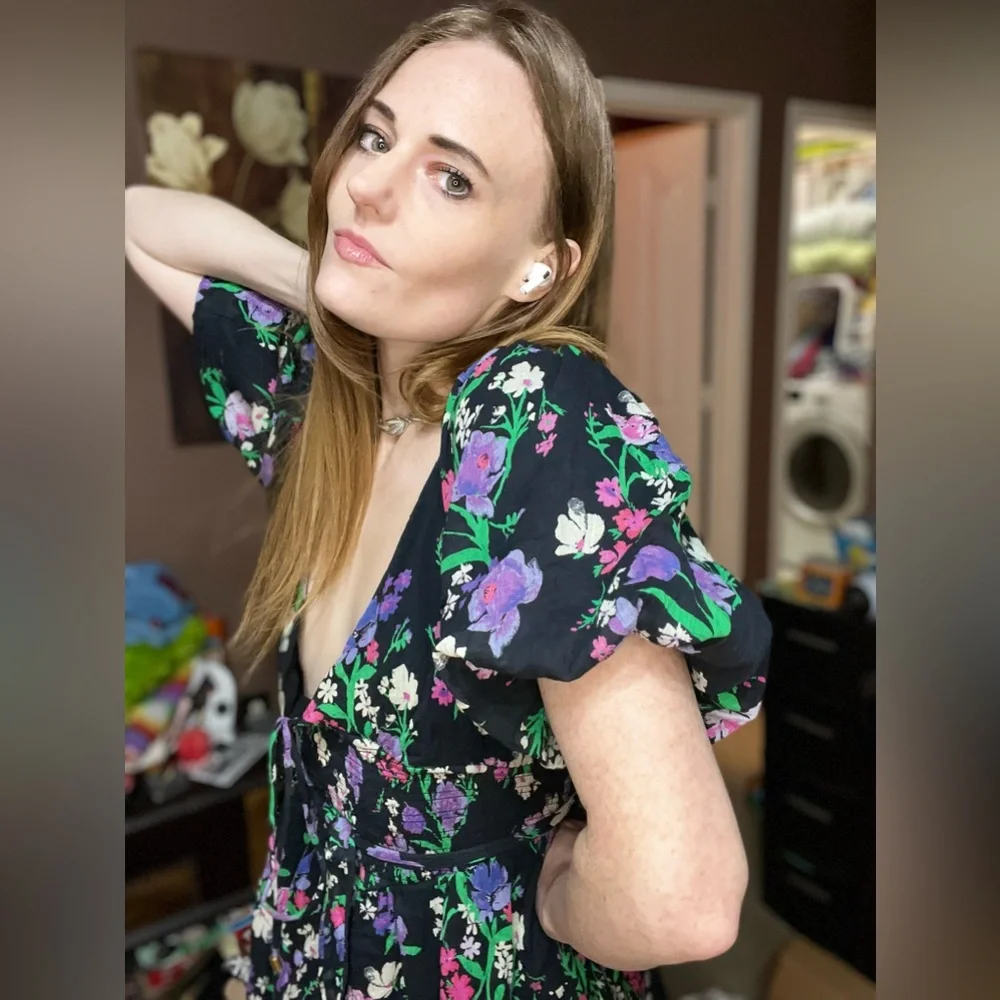 Free People Black and Purple Floral Dress
(Perfect Day Printed Dress) - Picture 10 of 14